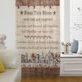 Farmhouse Sheer Curtains 63 Inch Length Brown Country Star Berry Vintage Wood by Unknown