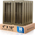 4" x 10" Floor Register Vent Covers 10-Pack, Walkable Powder-Coated Metal Vent by VENTYUN