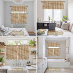 Kitchen Curtains Tiers and Valance Set of 3, Country Farmhouse Light Filtering - Image 7