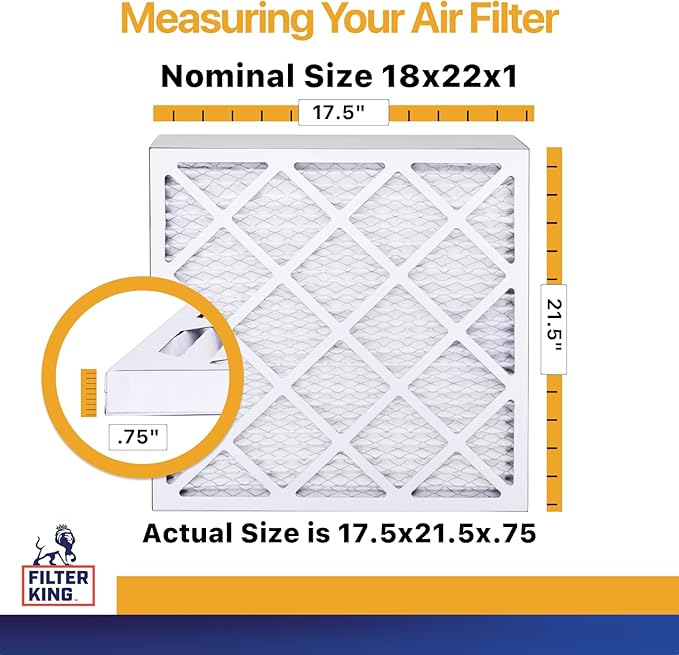 Filter King 18x22x1 Air Filter | 4-PACK | MERV 13 HVAC Pleated A/C Furnace - Image 2