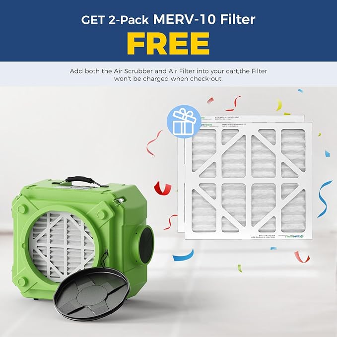 ALORAIR Air Scrubber with 3 Stage Filtration, Stackable Negative Air Machine - Image 2