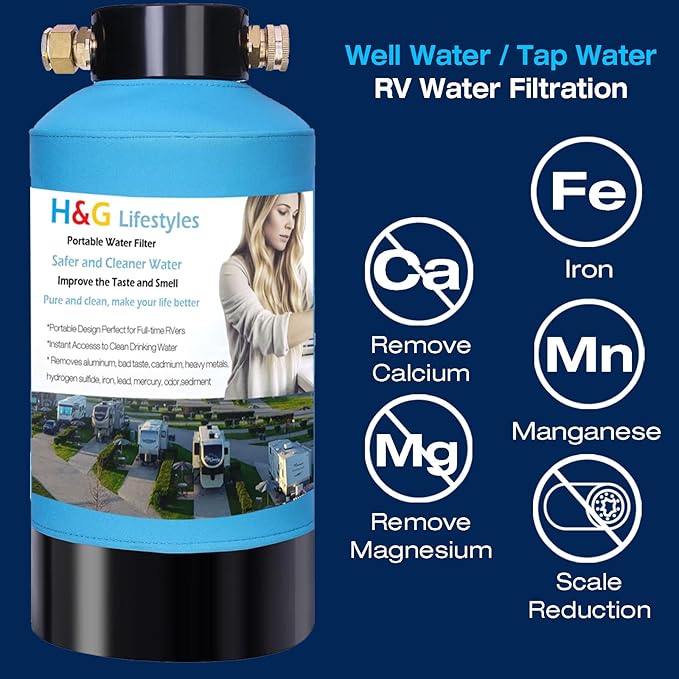 H&G Lifestyles RV Water Filter, Iron Filter - Image 9