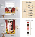 Pigs Sunflowers Living Room Curtains 84 Inch Length, Window Curtains Tab Top - Image 8
