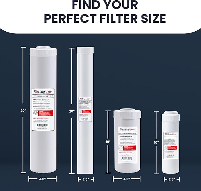 LiquaGen Activated Alumina + Carbon + KDF-55 Replacement Water Filter Cartridge - Image 7