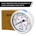 0-60 Psi Glycerin Liquid Filled Low Pressure Gauge, 2.5" Dial Size, 1/4" G Back - Image 5