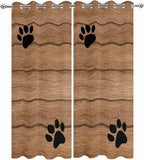 Wood Grain Outdoor Curtains for Patio Claws Animals Wooden Vintage Waterproof - Image 9