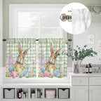 Kitchen Curtains Tiers and Valance Set of 3, Easter Light Filtering Window - Image 8