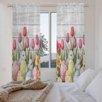 Easter Window Curtains 72 Inch Long 2 Panel Set, Rod Pocket Long Curtains & - Image 4