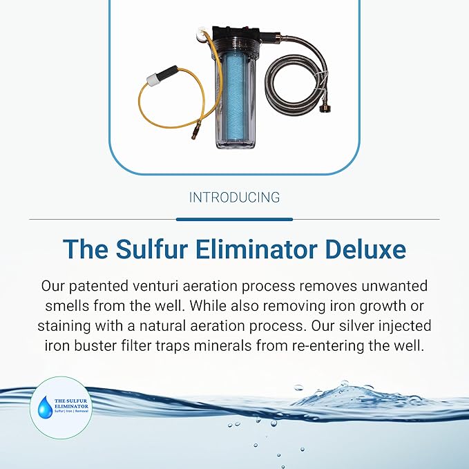 Deluxe Well Water Filter System, Eliminate Rotten Egg & Sulfur Smell, Remove - Image 2