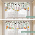 Easter Tie Up Valance Curtains for Windows, Kitchen Curtains Window Shades - Image 5