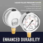 2-1/2" Dial Size, 0-3000 Psi Pressure Gauge, Glycerin Liquid Filled, 1/4" NPT - Image 3