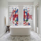 Independence Day Window Curtains 72 Inch Long 2 Panel Set, Rod Pocket Long - Image 5