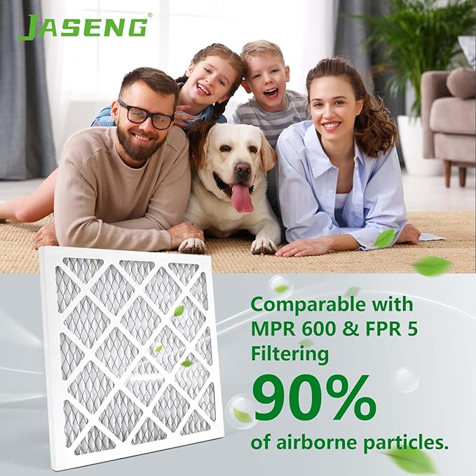12x12x1 AC Furnace Air Filters, MERV 8 Dust Defense, JASENG MPR 600 Pleated - Image 2