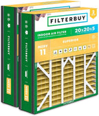 Filterbuy 20x20x5 Air Filter MERV 11 Superior Pet & Allergy Defense, by Filterbuy