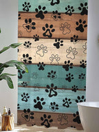 Sheer Curtains 96 Inches Long, Vintage Farmhouse Country Wooden Grain Privacy - Image 4