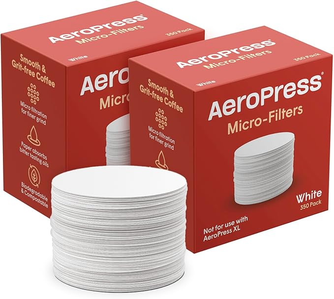 AeroPress Coffee Maker White Paper Micro-Filters, Compostable Coffee Filters by AeroPress