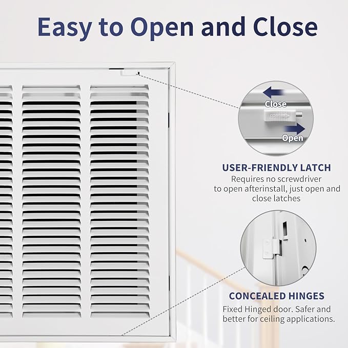 16"W x 14"H Steel Return Air Filter Grille - Image 4