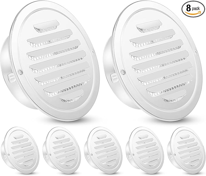 Zonon 8pcs Stainless Steel Soffit Vents 6 Inch Round Dryer Vent Cover by Zonon
