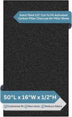 Extra Thick Activated Carbon Filter Sheet by FreshHeadquarters