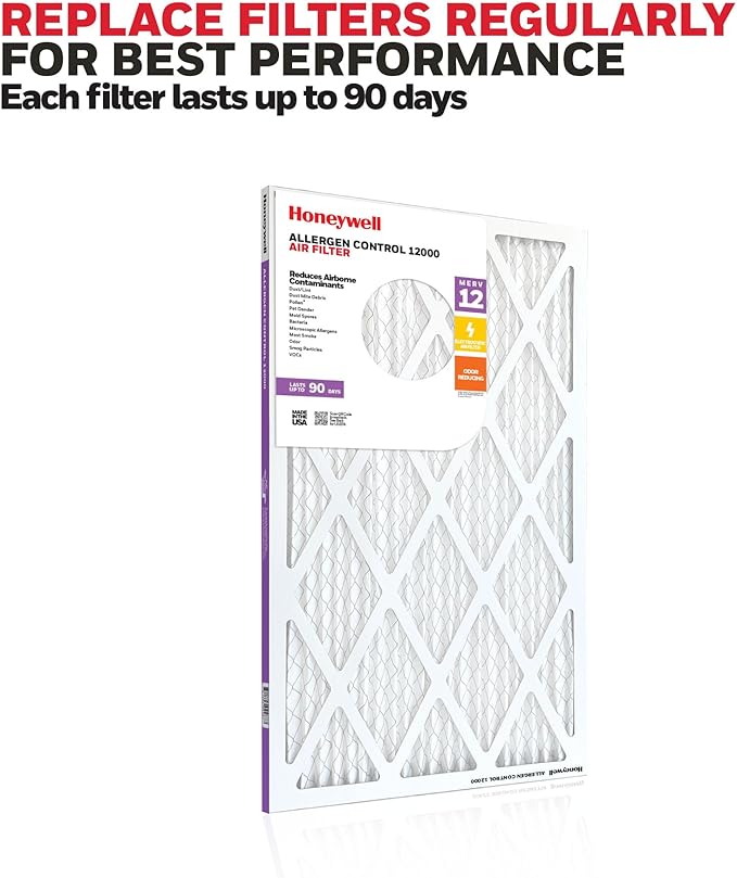 Honeywell 20x30x1 MERV 12 Electrostatic Pleated HVAC AC Furnace Air Filter | - Image 4