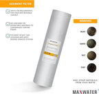 Max Water 20" x 4.5" 10 Micron Sediment Water Filter, Whole House Water Filter - Image 3