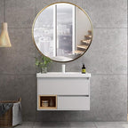 Round LED Bathroom Mirror Demister Pad IP44 Vanity Large Mirror Cold Light by Unknown