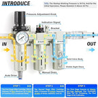 TAILONZ PNEUMATIC 0-240PSI 3/4" NPT Industrial 3-Stage Air Dryer System – - Image 4