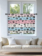 Sheer Curtains 54 Inch Length, Vintage Farmhouse Wooden Grain Privacy Voile - Image 4