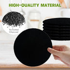 12 Pack - 6.7 Inch Round Compost Bin Charcoal Filters, Extra Thick Activated - Image 3