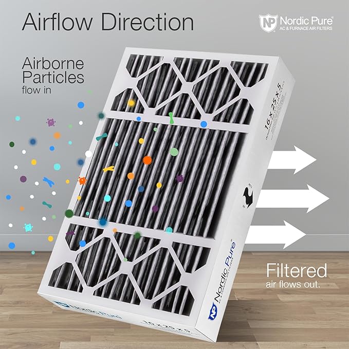 Nordic Pure 16x25x5 Honeywell Replacement Air Filters MERV 8 Plus Carbon 4 Pack - Image 8