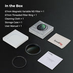 SmallRig 67mm Magnetic Variable ND Filter ND2-ND32 + 67mm Threaded Filter Ring - Image 7