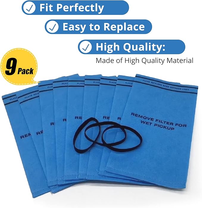Smilefil 9 Pack Wet Dry Vacuum Filter Bags Compatible - Image 2