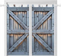 Farmhouse Wood Grain Bathroom Curtains 63 Inch Length, Window Curtains Tab Top by Unknown