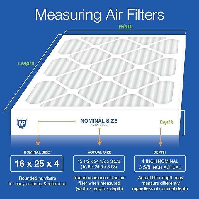 Nordic Pure 16x25x4 Pleated MERV 12 Air Filter 1 Pack - Image 2