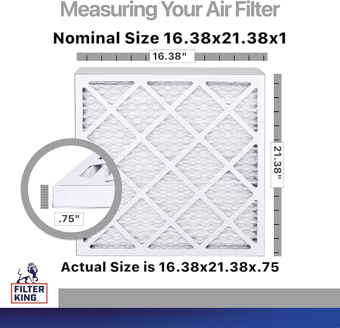 Filter King 16.38x21.38x1 Air Filter | 4-PACK | Carbon MERV 8 HVAC Pleated A/C - Image 2
