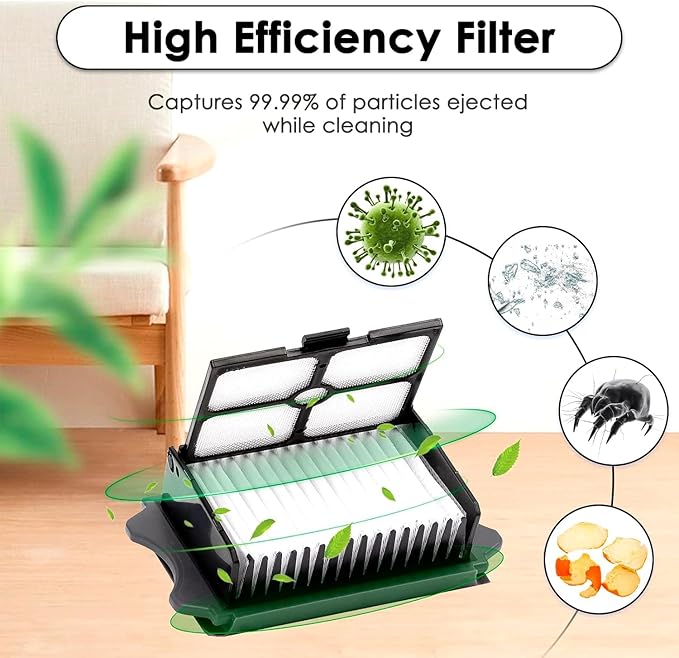 Replacement Brush Roller and HEPA Vacuum Filter Kit Compatible - Image 3