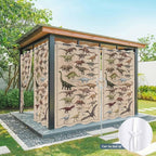 Vintage Outdoor Curtains for Patio Dinosaurs Biographies Retro Waterproof - Image 7