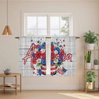 Independence Day Kitchen Tier Curtains 45 Inch Long 2 Panel Set, Rod Pocket - Image 3