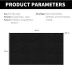Cut-to-Fit Activated Carbon Filter Sheet Charcoal Air Vent Filters Pad Black - Image 2