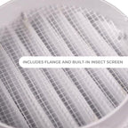 VENTS-US - 4" White Round Plastic Vent Cover - Compatible with 4 Inch Diameter - Image 5