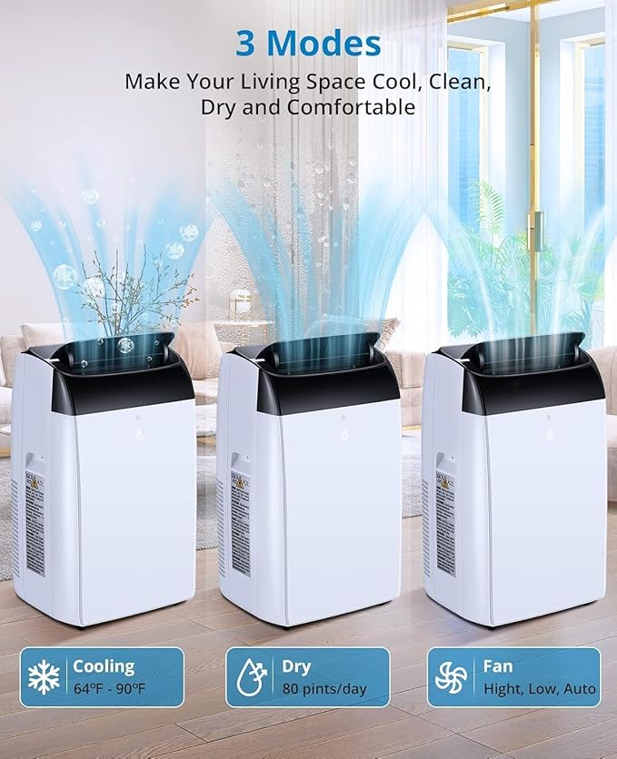 14000 BTU Portable Air Conditioner, Portable AC Unit - Image 2