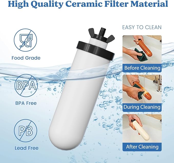 8.46-Inch 3-stage filtration Ceramic Purification Elements NSF/ANSI 42&372 - Image 5