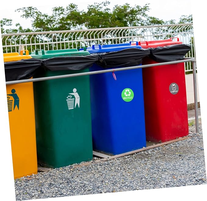 Garbage Can Recycling Stickers 9pcs Waste Sorting Decals Removable Adhesive - Image 6