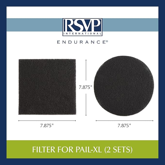 RSVP International Charcoal Compost Bin Filter 2-Piece Set Helps Keep Kitchen - Image 7