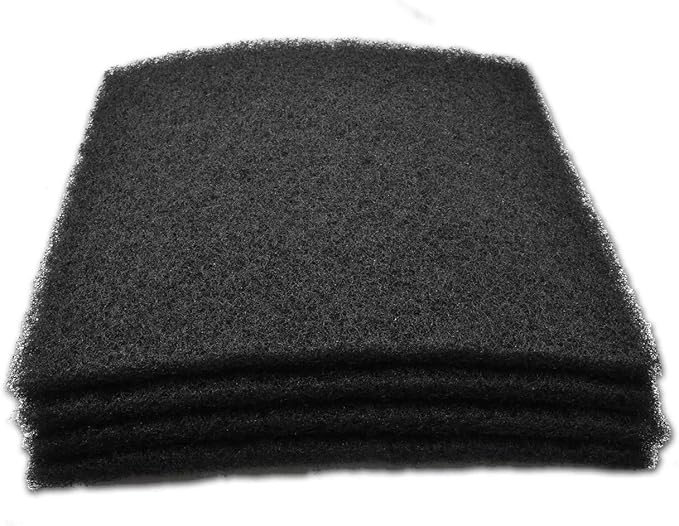Black Coarse Filter Media, 1.25" Thick, 4 Pack, Ponds or Water Gardens by TheFilterPro