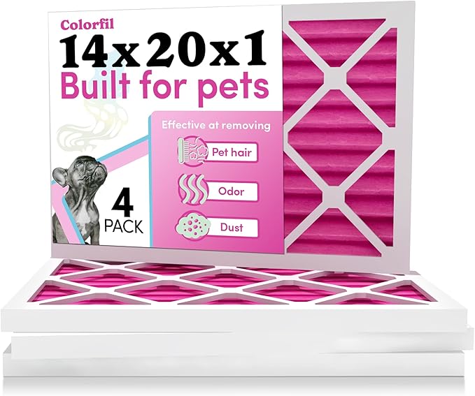Colorfil 14x20x1 Air Filter | Made in the USA | Color Changing | Remove Cat and by ColorfilAirFilters