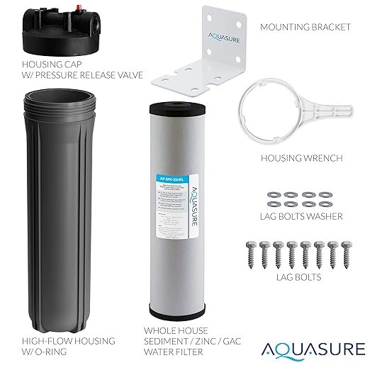 Aquasure Fortitude V2 Series Whole House Multi-Purpose Sediment/Carbon/Siliphos - Image 3