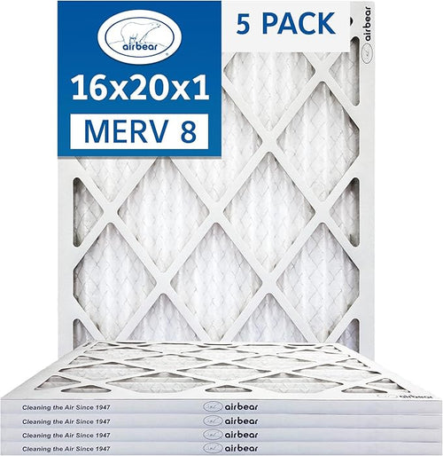 16x20x1 Air Filter MERV 8 TRION Air Bear Pleated HVAC Air Filter Replacement by Trion