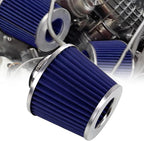 RYANSTAR RACING 63mm 2.5" High Flow Round Tapered Cone Cool Air Filter Cleaner by RYANSTARRACING