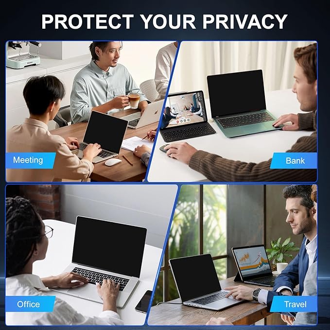 2Pack Magnetic 13.3 Inch Laptop Privacy Screen 16:9 Aspect Ratio, Removable - Image 7